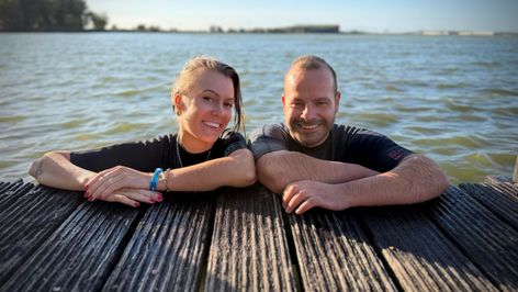 Iris en Jeffrey Deusing in de Binnenschelde