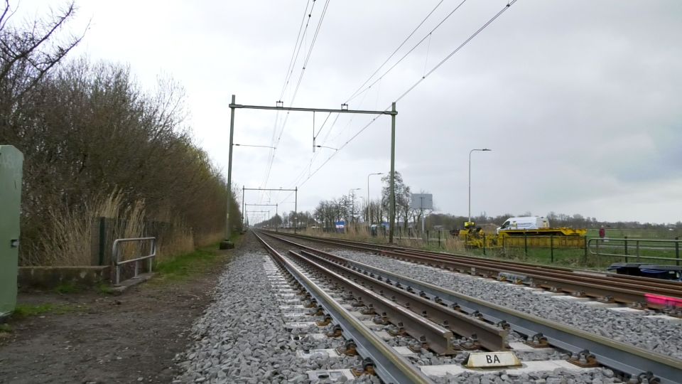 Treinrails (stockfoto)