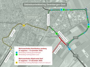 Twee wegen bij Zevenbergen maanden dicht door werkzaamheden