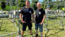 Ondanks de hitte is opbouw Just Dance in Etten-Leur in volle gang
