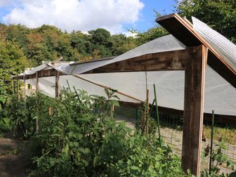 Ook in de moestuin hebben bewoners dingen gebouwd. (Foto: ZuidWest Update)