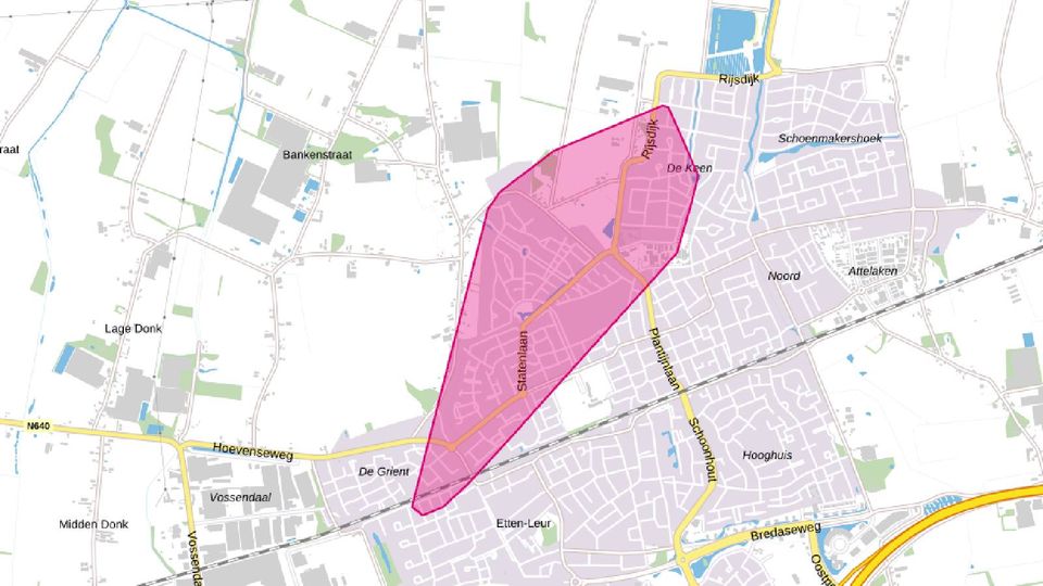 76 postcodes in Etten-Leur getroffen door stroomstoring