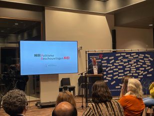 Fractievoorzitter Peter Raijmaekers aan het woord tijdens de Politieke Beschouwingen. Foto: Paul Joachems